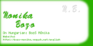 monika bozo business card