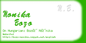 monika bozo business card